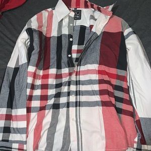 Long sleeve button down shirt.